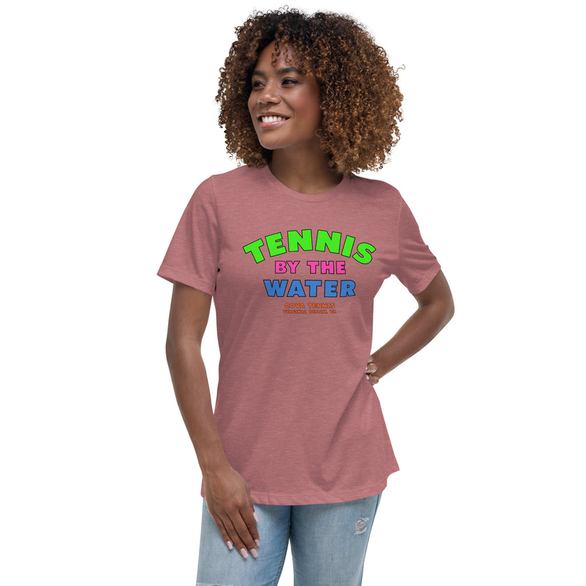 Tennis By The Water Women's Relaxed T-Shirt by CoVA Tennis