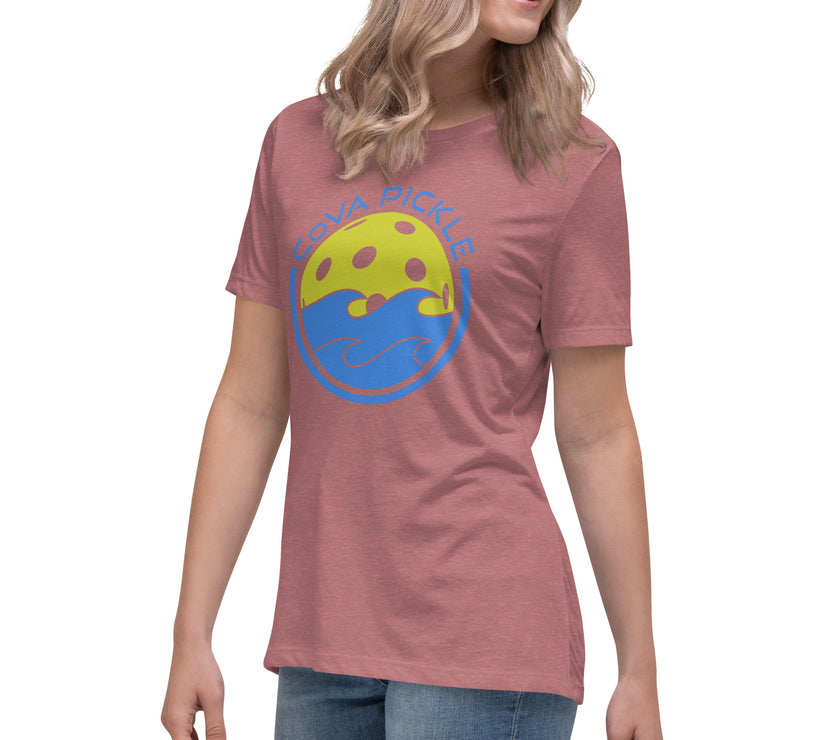 CoVA Pickle Ball & Waves Women's Relaxed T-Shirt