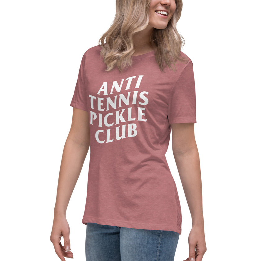 Anti Tennis Pickleball Club Women's Relaxed T-Shirt