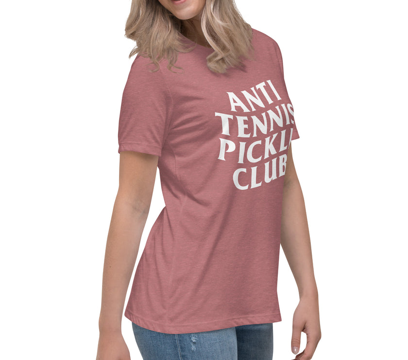 Anti Tennis Pickleball Club Women's Relaxed T-Shirt