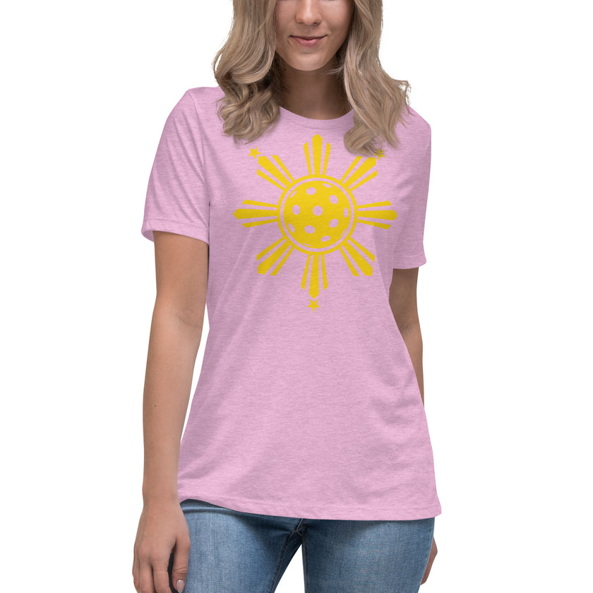 CoVA Pickleball Sun & Stars Women's Relaxed T-Shirt