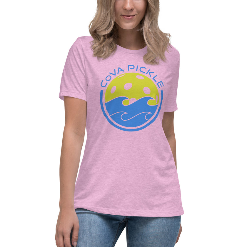 CoVA Pickle Ball & Waves Women's Relaxed T-Shirt