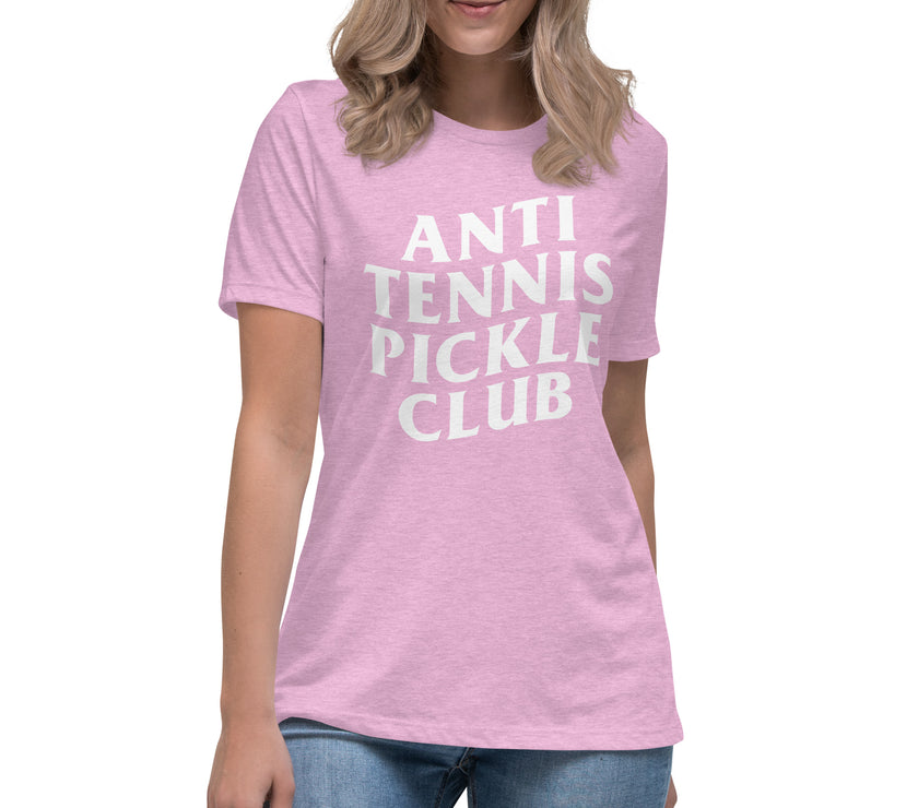 Anti Tennis Pickleball Club Women's Relaxed T-Shirt