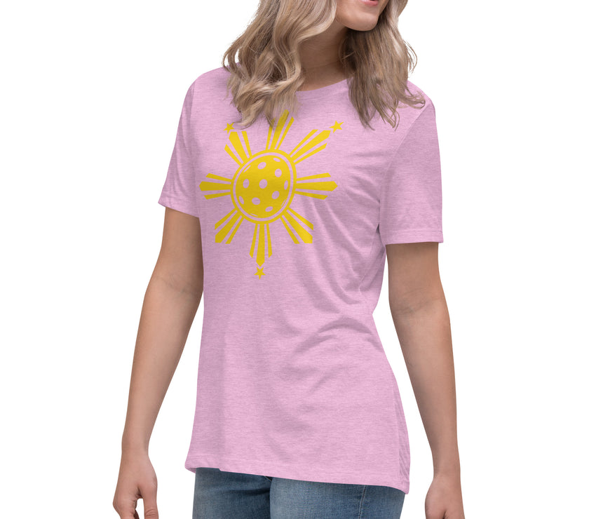 CoVA Pickleball Sun & Stars Women's Relaxed T-Shirt