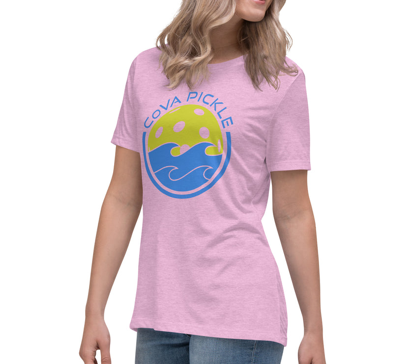 CoVA Pickle Ball & Waves Women's Relaxed T-Shirt