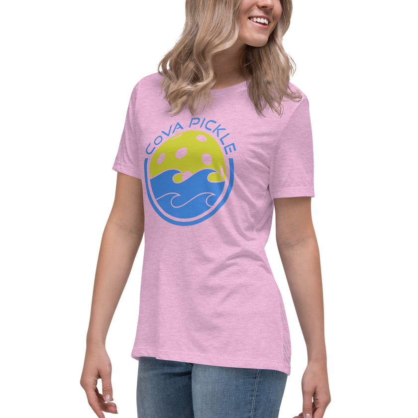 CoVA Pickle Ball & Waves Women's Relaxed T-Shirt