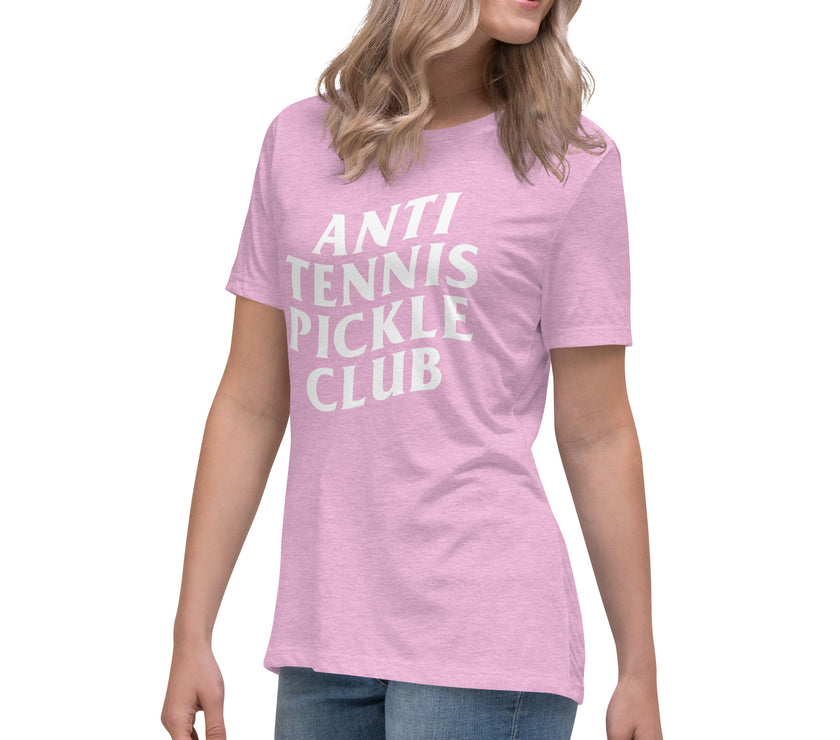 Anti Tennis Pickleball Club Women's Relaxed T-Shirt