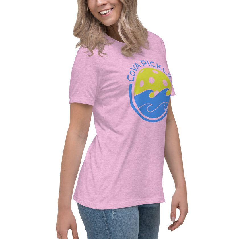 CoVA Pickle Ball & Waves Women's Relaxed T-Shirt