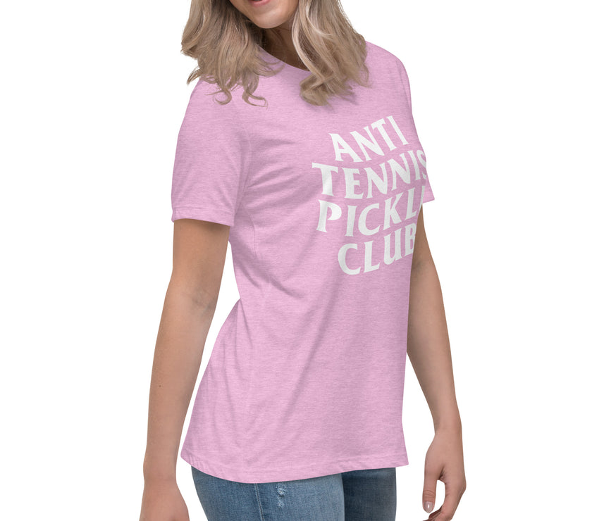 Anti Tennis Pickleball Club Women's Relaxed T-Shirt