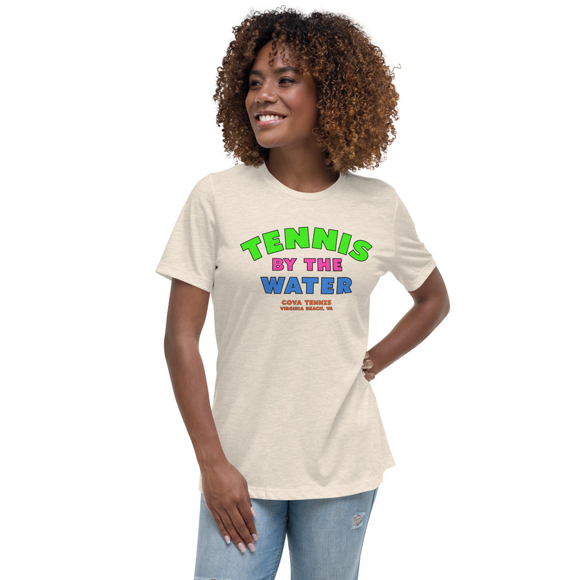 Tennis By The Water Women's Relaxed T-Shirt by CoVA Tennis