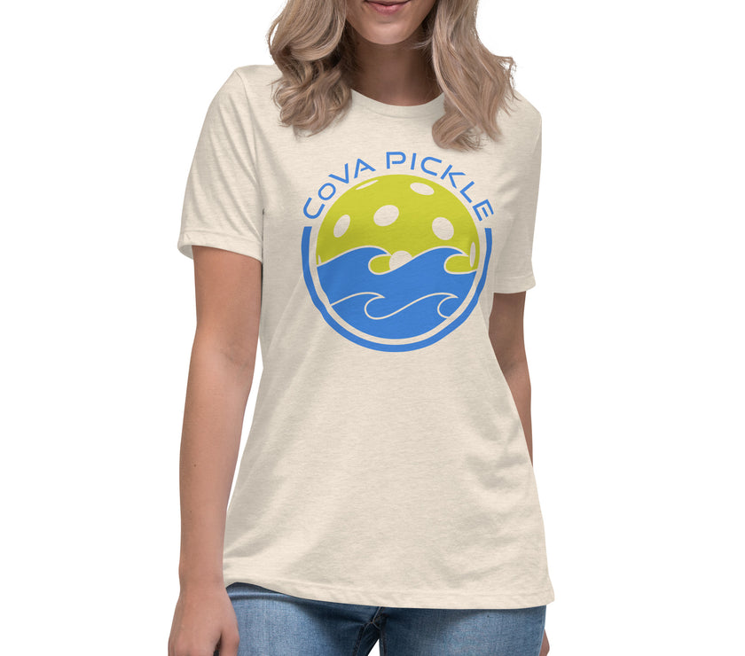 CoVA Pickle Ball & Waves Women's Relaxed T-Shirt