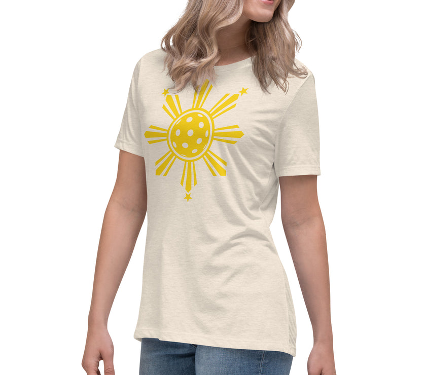 CoVA Pickleball Sun & Stars Women's Relaxed T-Shirt