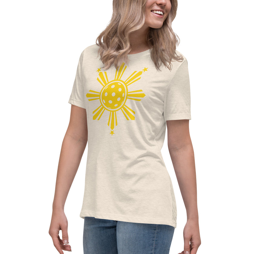 CoVA Pickleball Sun & Stars Women's Relaxed T-Shirt