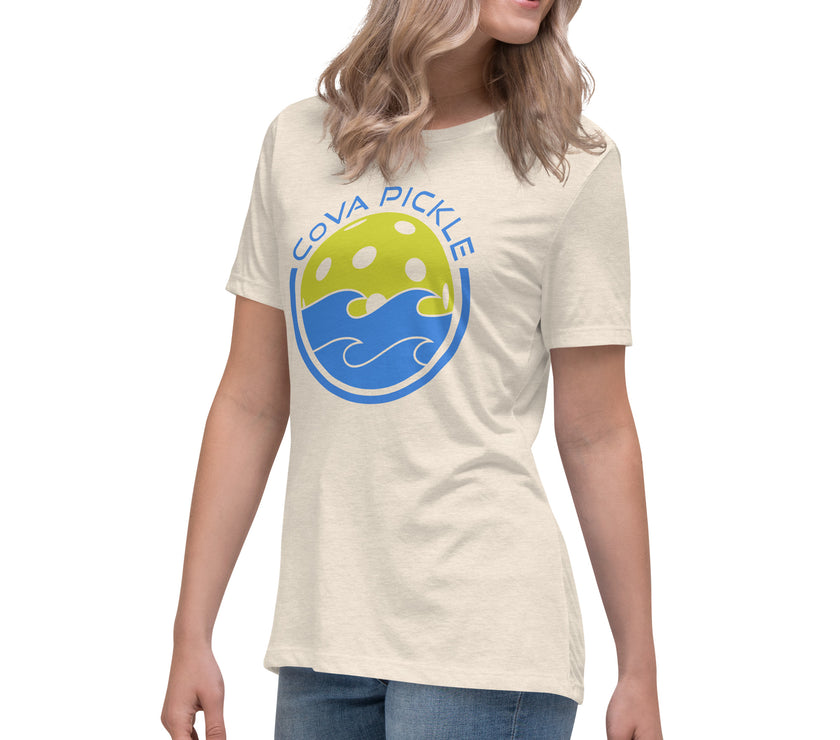 CoVA Pickle Ball & Waves Women's Relaxed T-Shirt