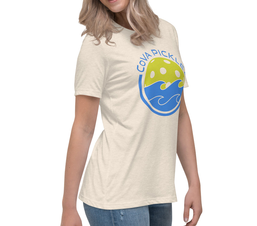 CoVA Pickle Ball & Waves Women's Relaxed T-Shirt