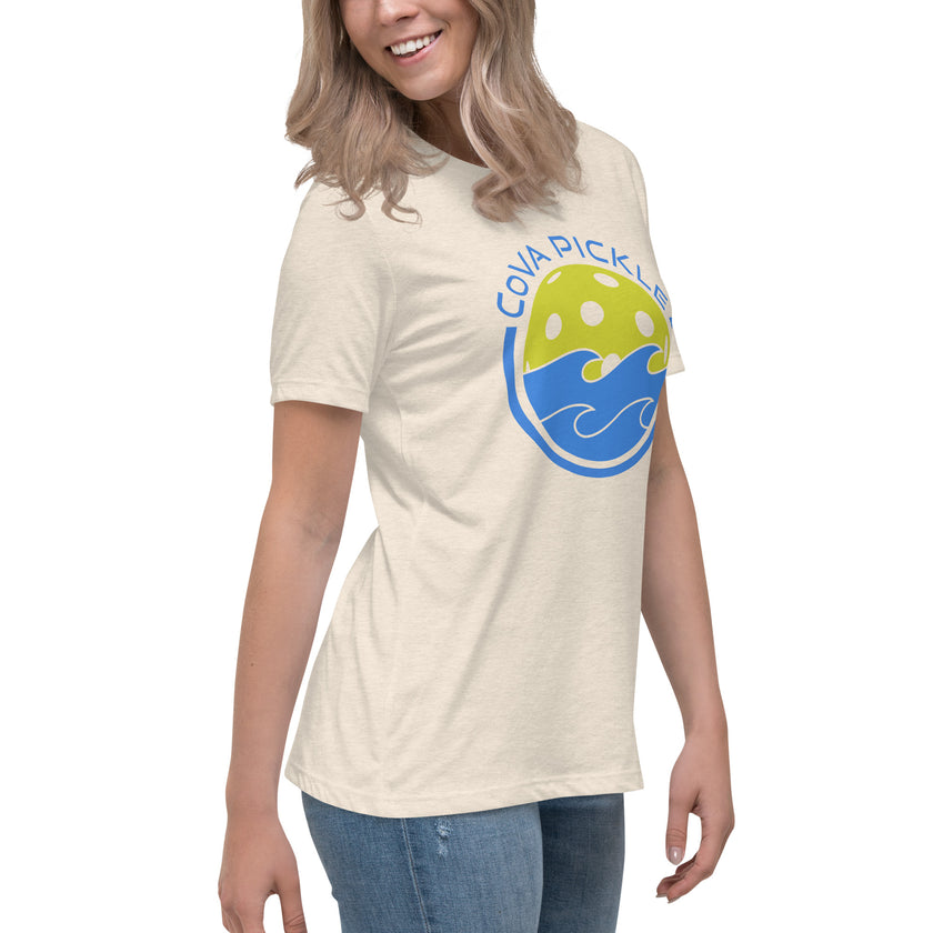 CoVA Pickle Ball & Waves Women's Relaxed T-Shirt