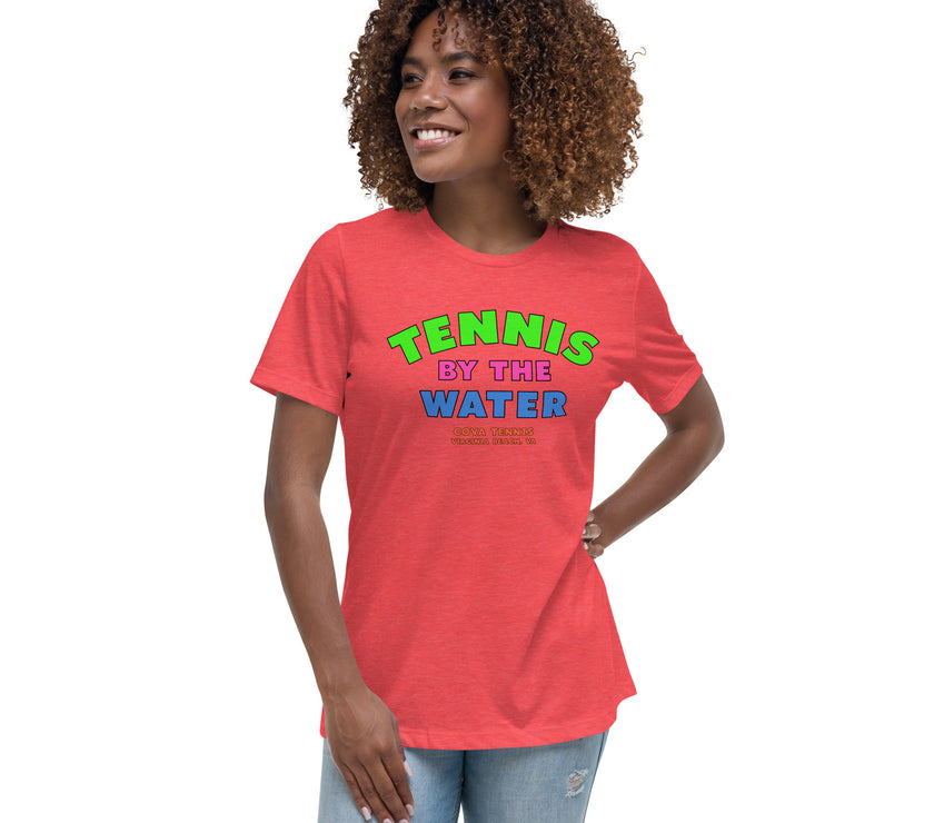 Tennis By The Water Women's Relaxed T-Shirt by CoVA Tennis