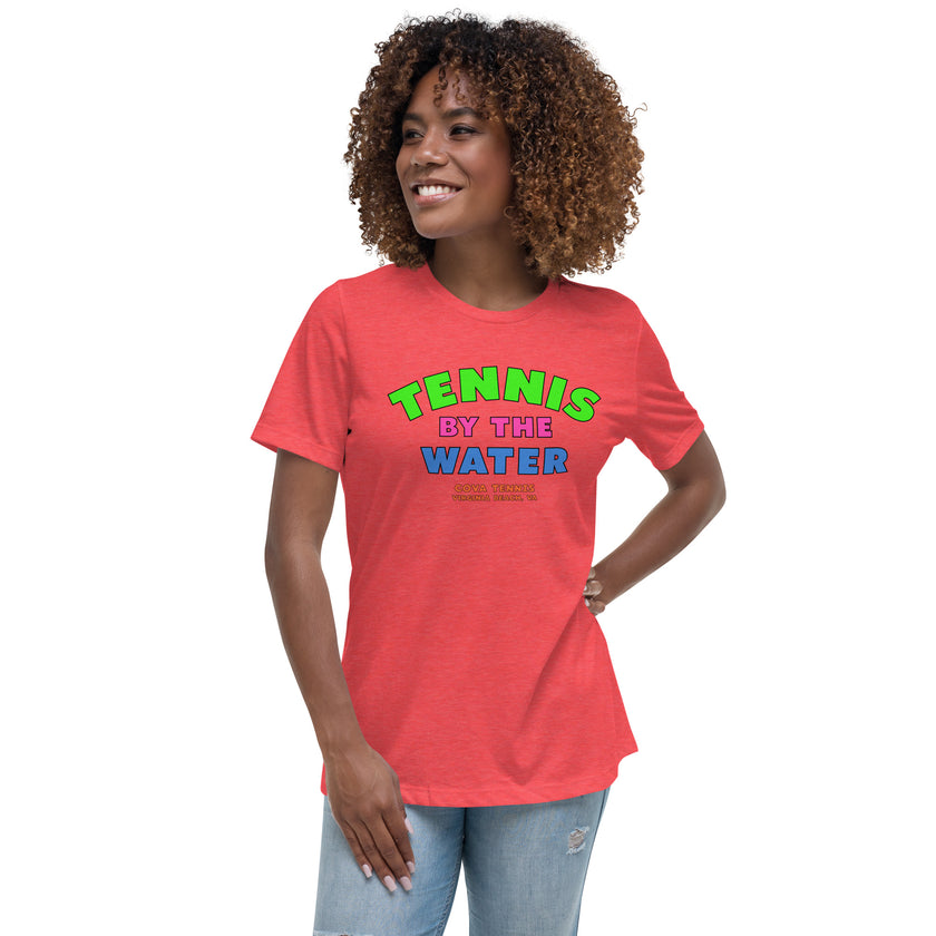 Tennis By The Water Women's Relaxed T-Shirt by CoVA Tennis