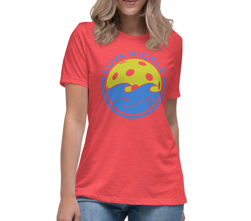 CoVA Pickle Ball & Waves Women's Relaxed T-Shirt