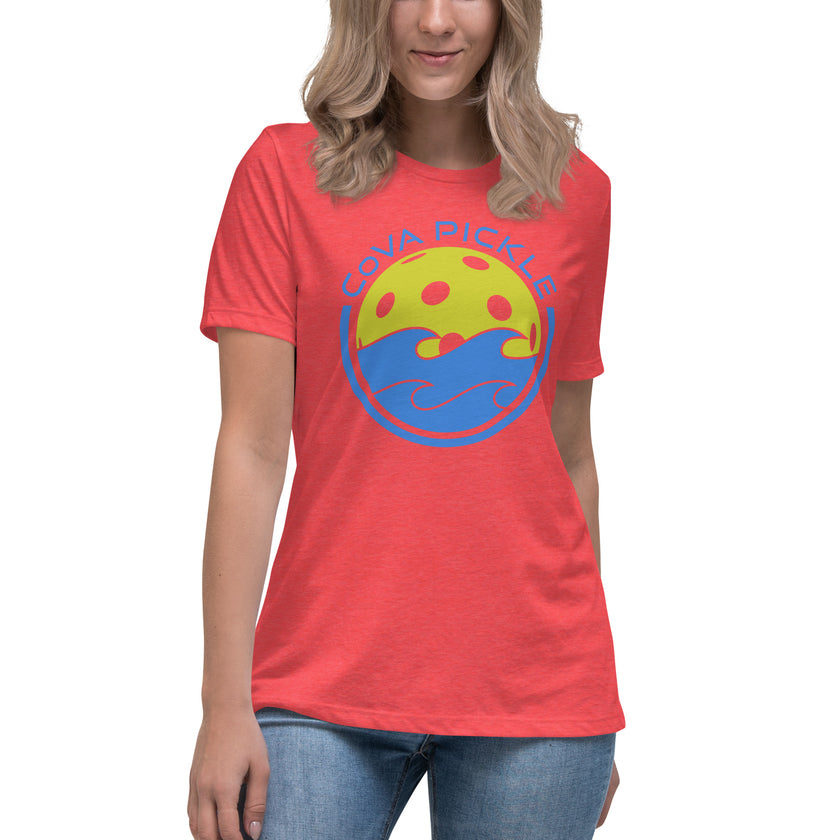 CoVA Pickle Ball & Waves Women's Relaxed T-Shirt