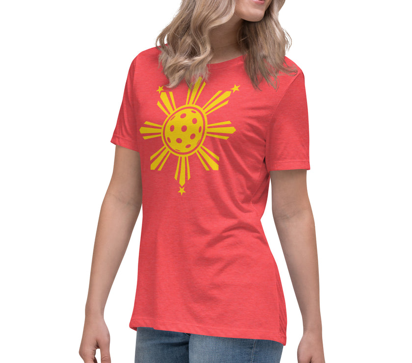 CoVA Pickleball Sun & Stars Women's Relaxed T-Shirt