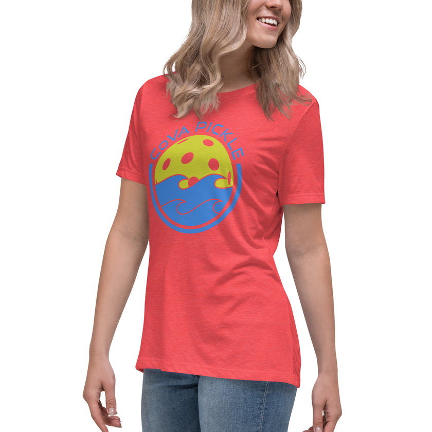 CoVA Pickle Ball & Waves Women's Relaxed T-Shirt