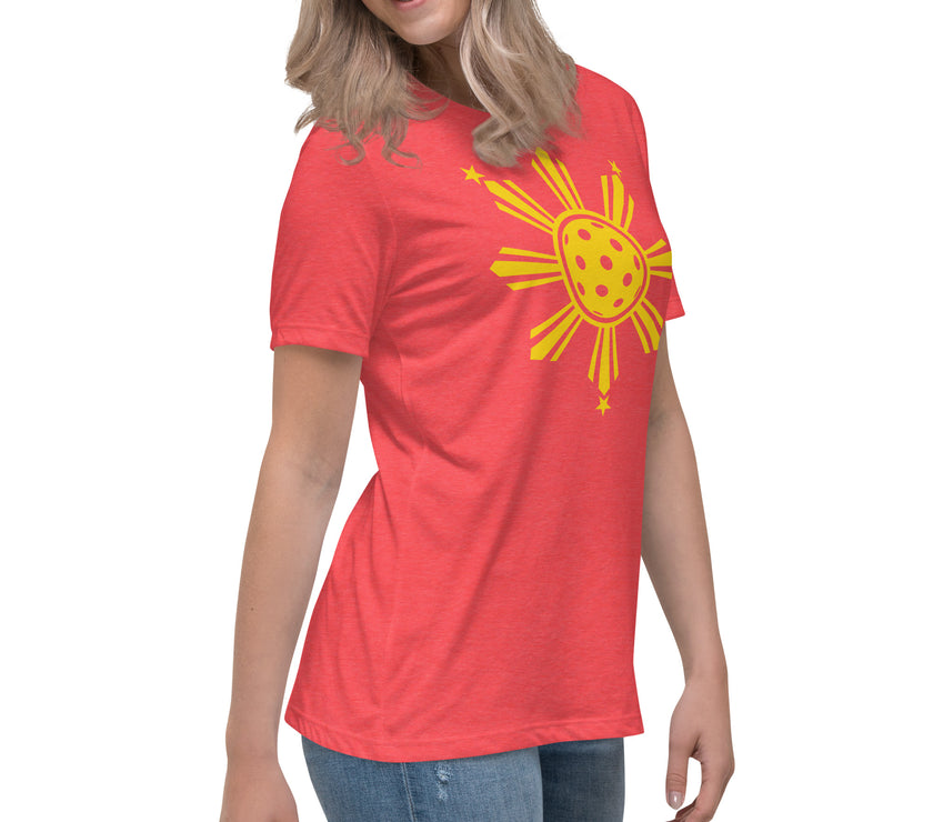 CoVA Pickleball Sun & Stars Women's Relaxed T-Shirt