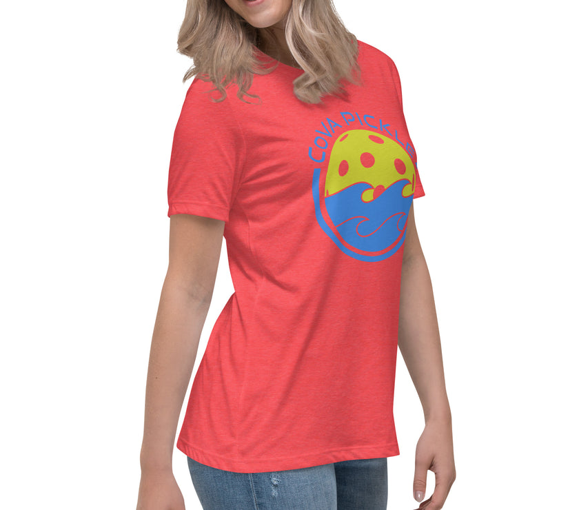 CoVA Pickle Ball & Waves Women's Relaxed T-Shirt