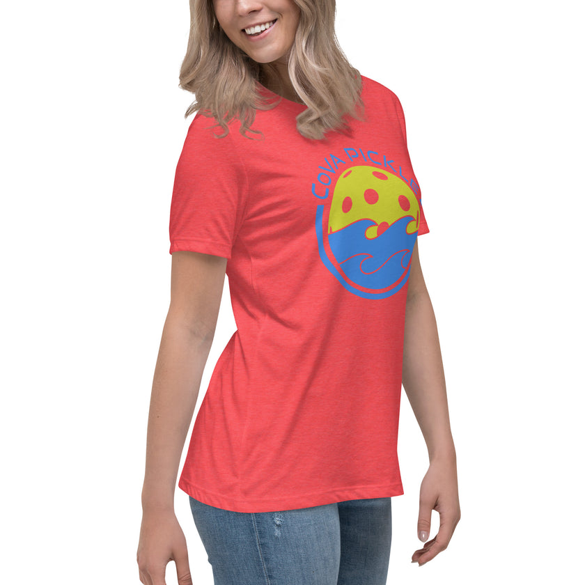 CoVA Pickle Ball & Waves Women's Relaxed T-Shirt