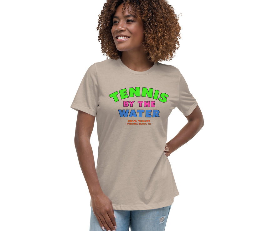 Tennis By The Water Women's Relaxed T-Shirt by CoVA Tennis