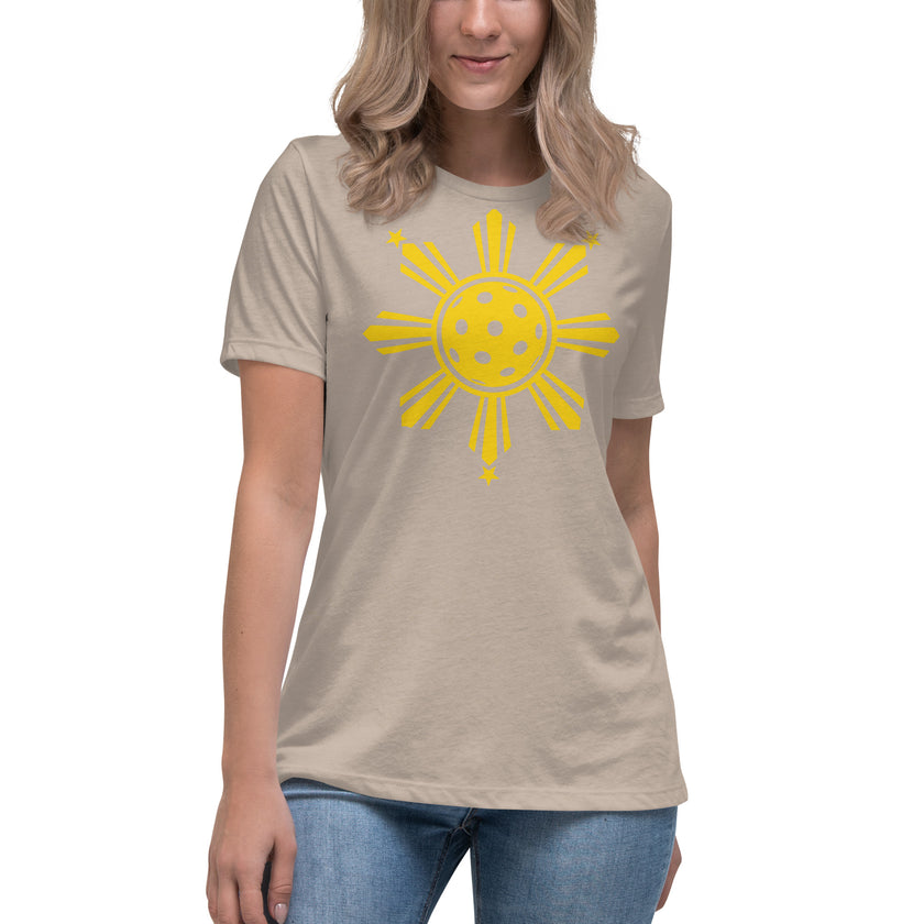 CoVA Pickleball Sun & Stars Women's Relaxed T-Shirt