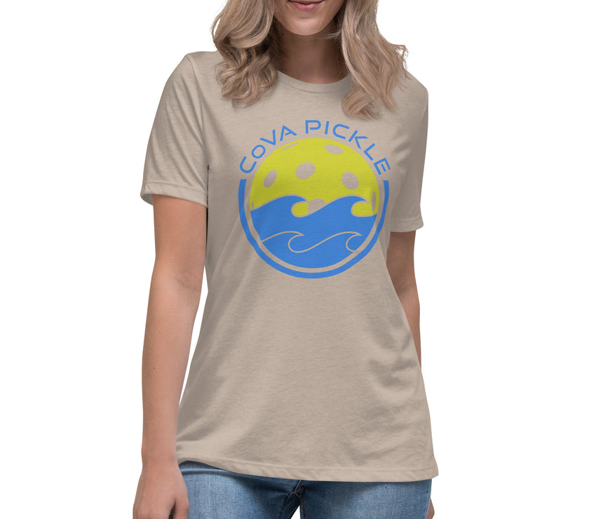 CoVA Pickle Ball & Waves Women's Relaxed T-Shirt