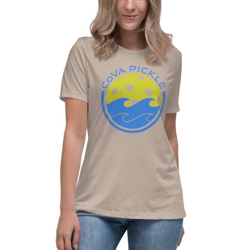 CoVA Pickle Ball & Waves Women's Relaxed T-Shirt