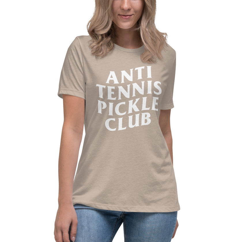 Anti Tennis Pickleball Club Women's Relaxed T-Shirt