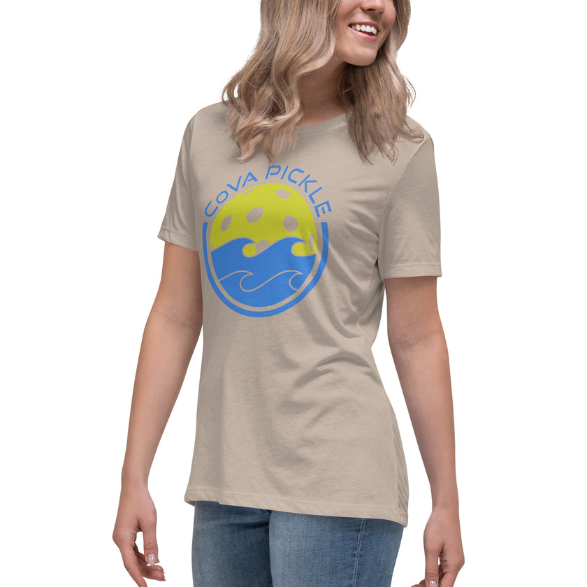 CoVA Pickle Ball & Waves Women's Relaxed T-Shirt