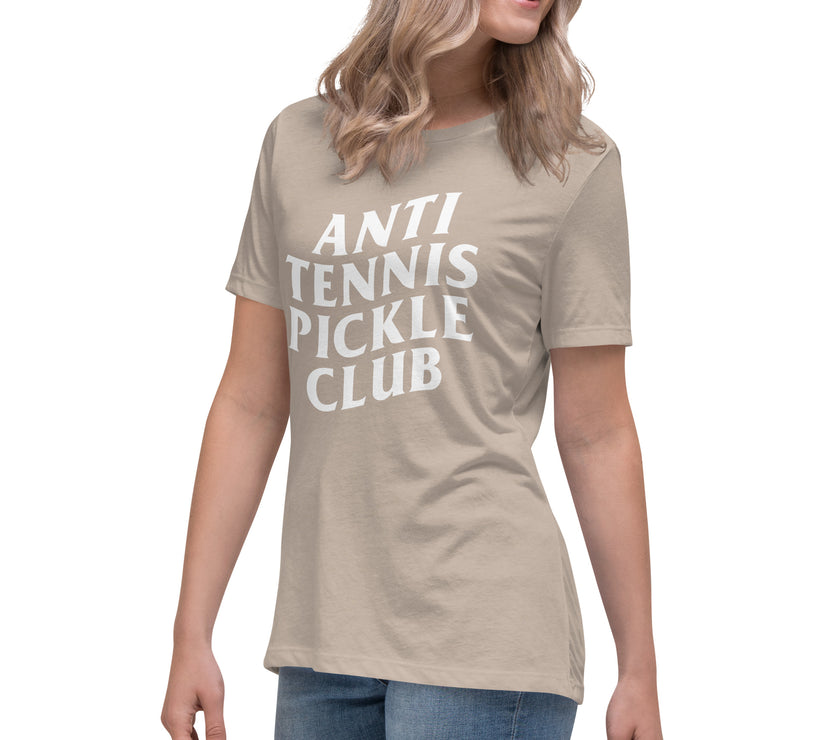 Anti Tennis Pickleball Club Women's Relaxed T-Shirt