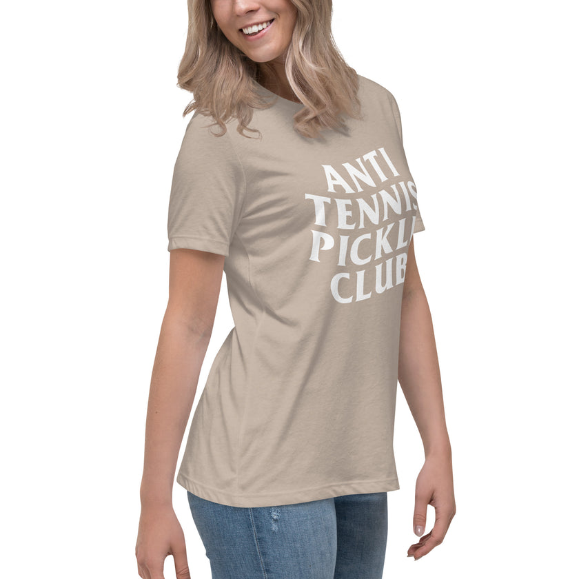 Anti Tennis Pickleball Club Women's Relaxed T-Shirt