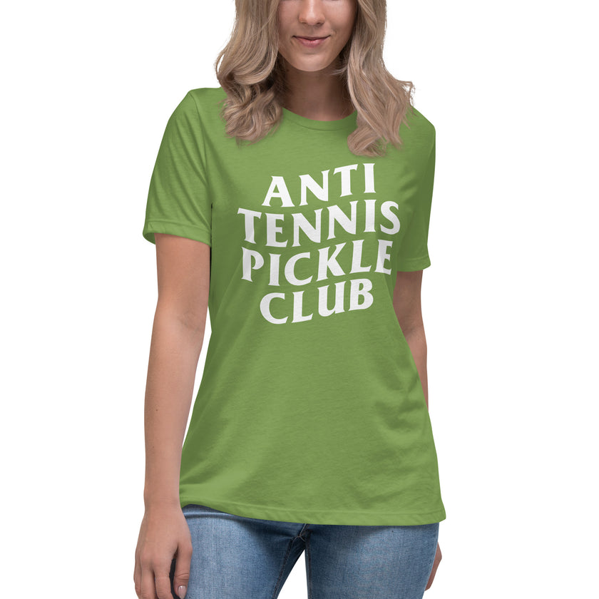 Anti Tennis Pickleball Club Women's Relaxed T-Shirt