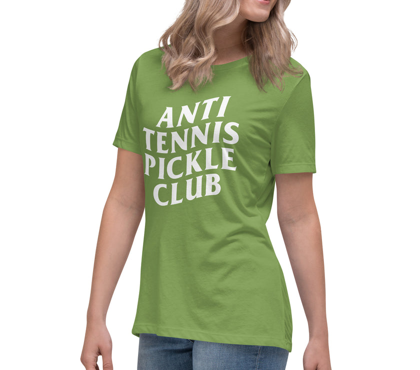 Anti Tennis Pickleball Club Women's Relaxed T-Shirt