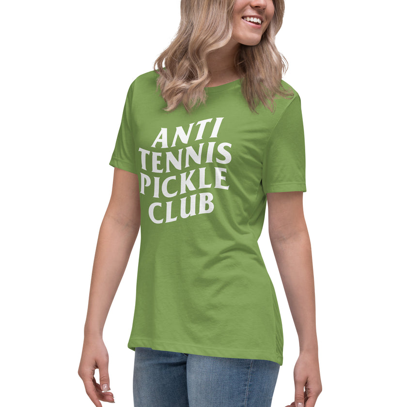 Anti Tennis Pickleball Club Women's Relaxed T-Shirt