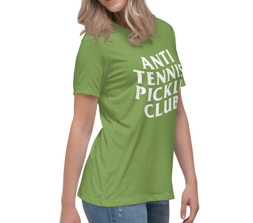 Anti Tennis Pickleball Club Women's Relaxed T-Shirt