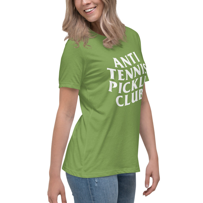 Anti Tennis Pickleball Club Women's Relaxed T-Shirt