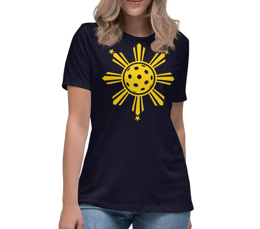 CoVA Pickleball Sun & Stars Women's Relaxed T-Shirt