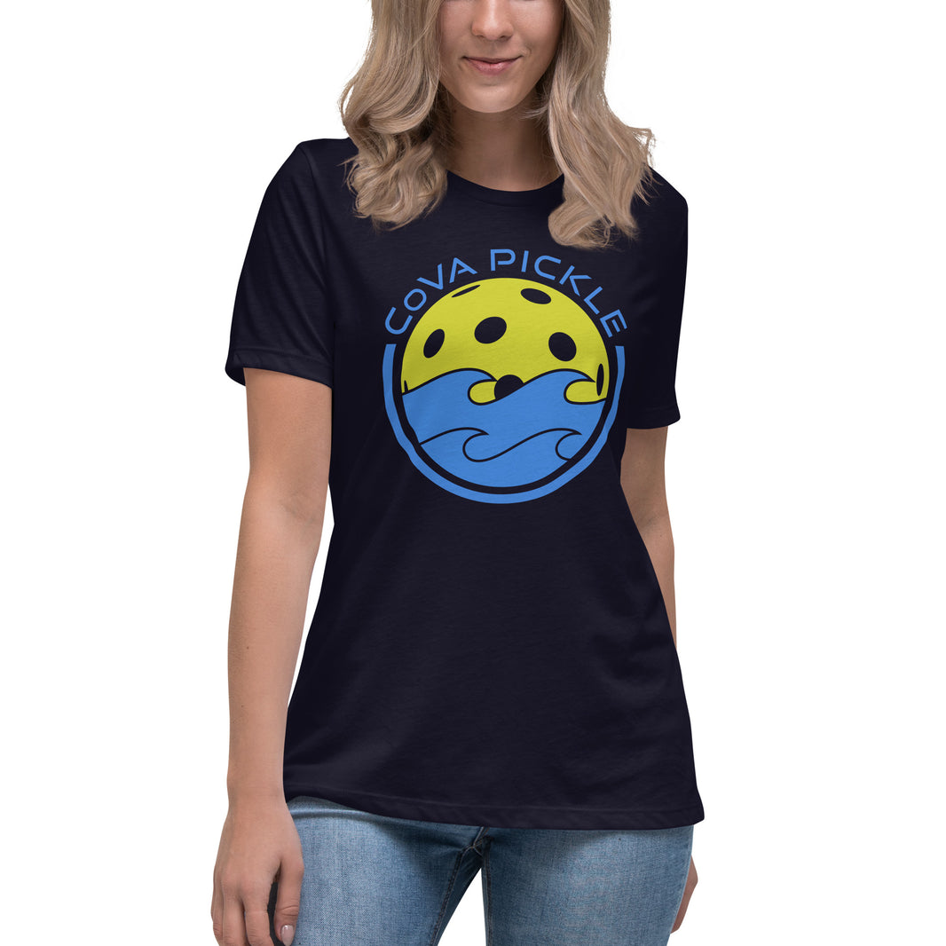 CoVA Pickle Ball & Waves Women's Relaxed T-Shirt