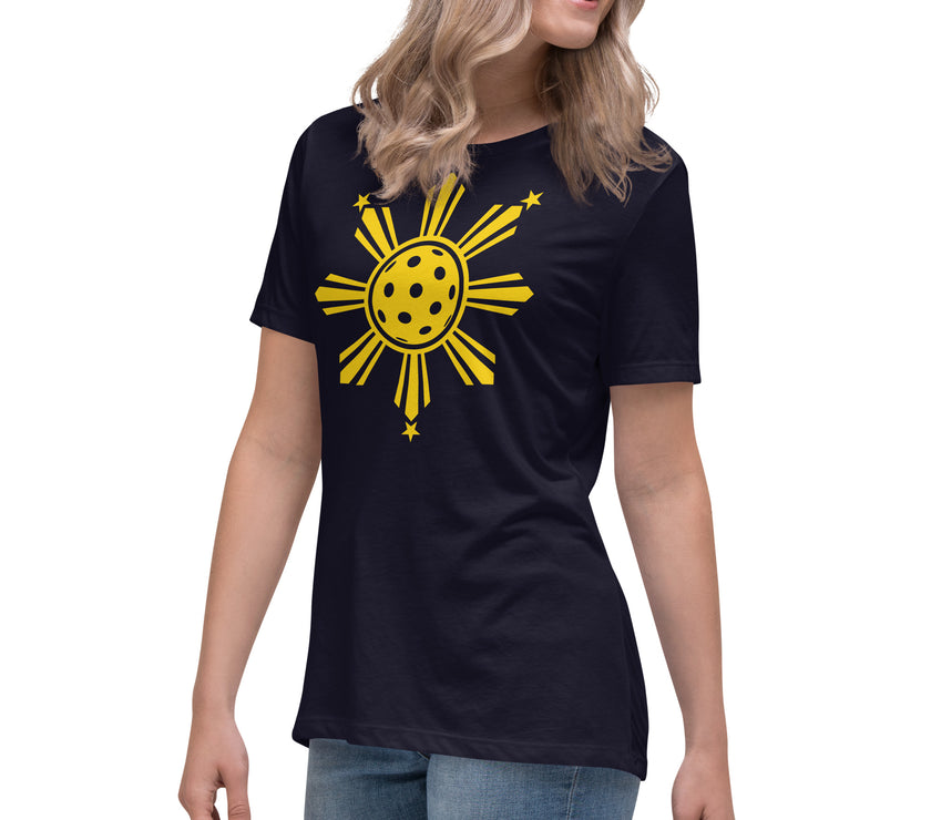 CoVA Pickleball Sun & Stars Women's Relaxed T-Shirt