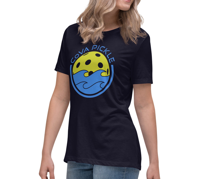 CoVA Pickle Ball & Waves Women's Relaxed T-Shirt