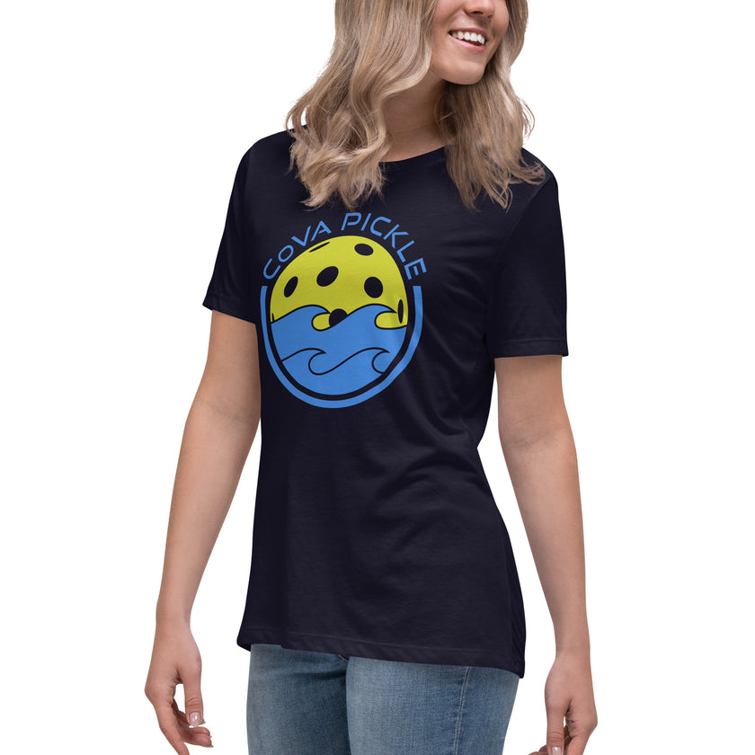 CoVA Pickle Ball & Waves Women's Relaxed T-Shirt