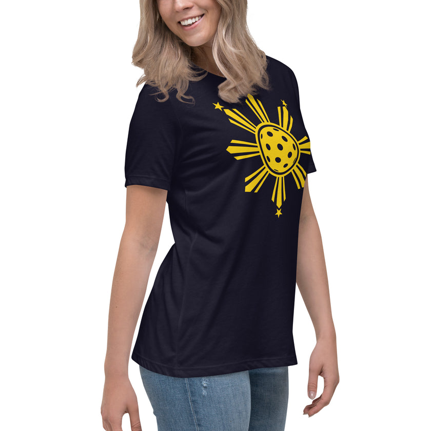 CoVA Pickleball Sun & Stars Women's Relaxed T-Shirt