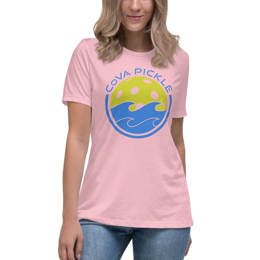 CoVA Pickle Ball & Waves Women's Relaxed T-Shirt