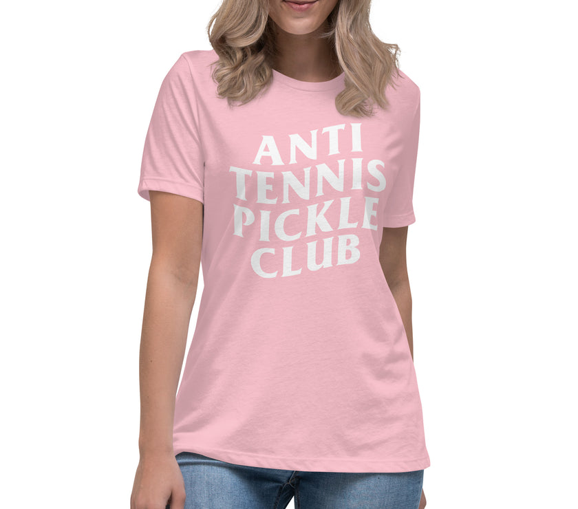 Anti Tennis Pickleball Club Women's Relaxed T-Shirt